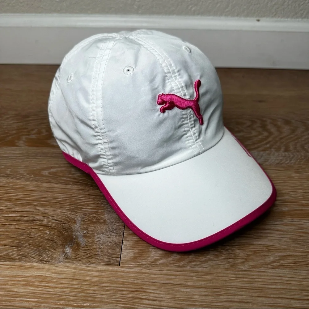 Puma White Pink Performance Athletic Lightweight Women's Cap, OS